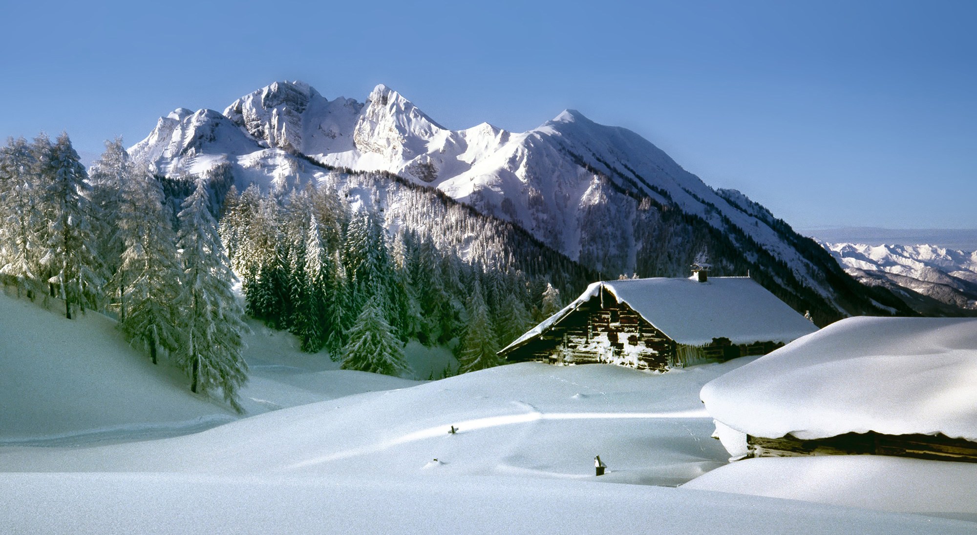Winterlandschaft am Gernkogel im Alpendorf